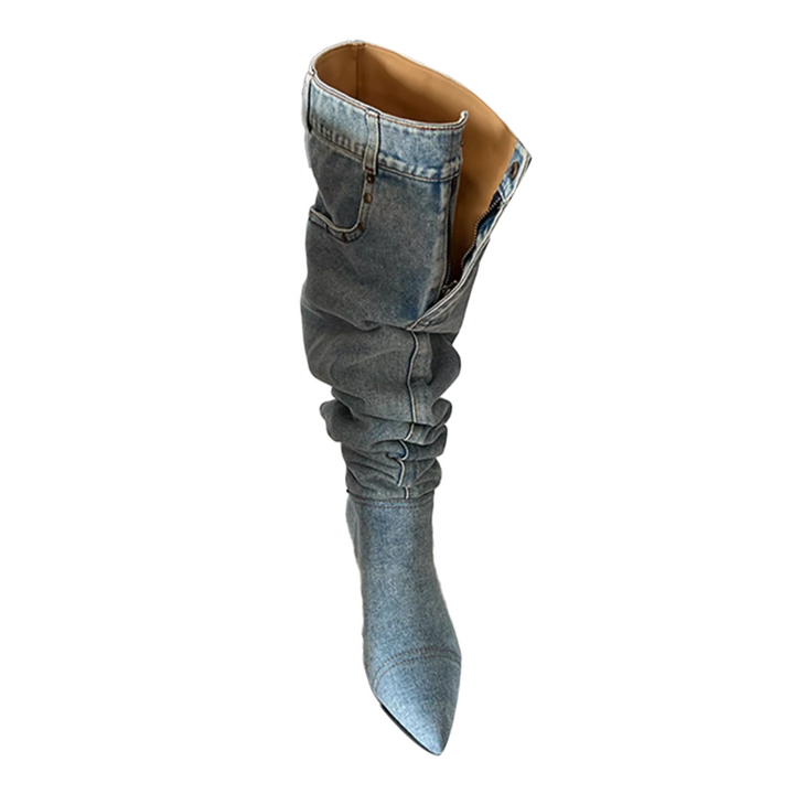 VUKEM Denim Knee High Boots