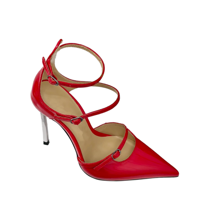 VULMA Ankle Strap High Heel Sandals