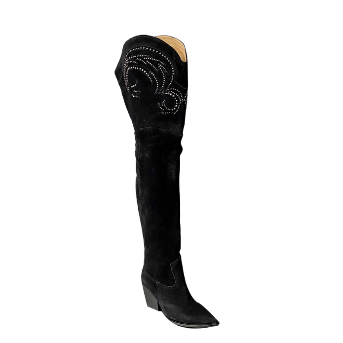 VUSON Diamante Over The Knee Boots