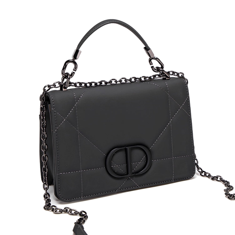 VUSTE Metal Lock Quilted Cross Body Bag