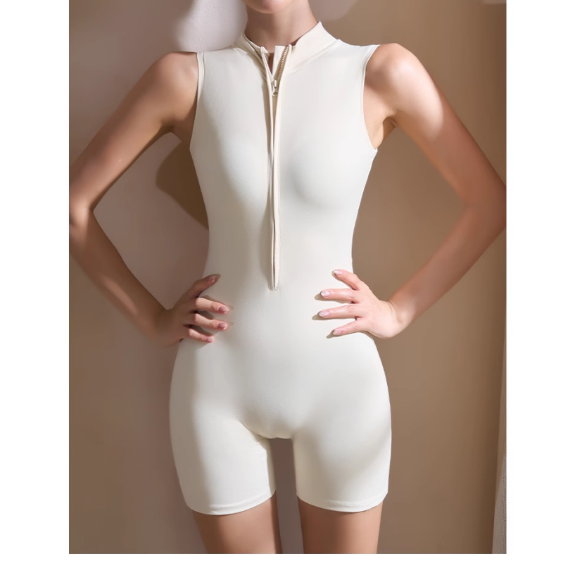 VUTSO Yoga Pilates V Neck Fitted Playsuit