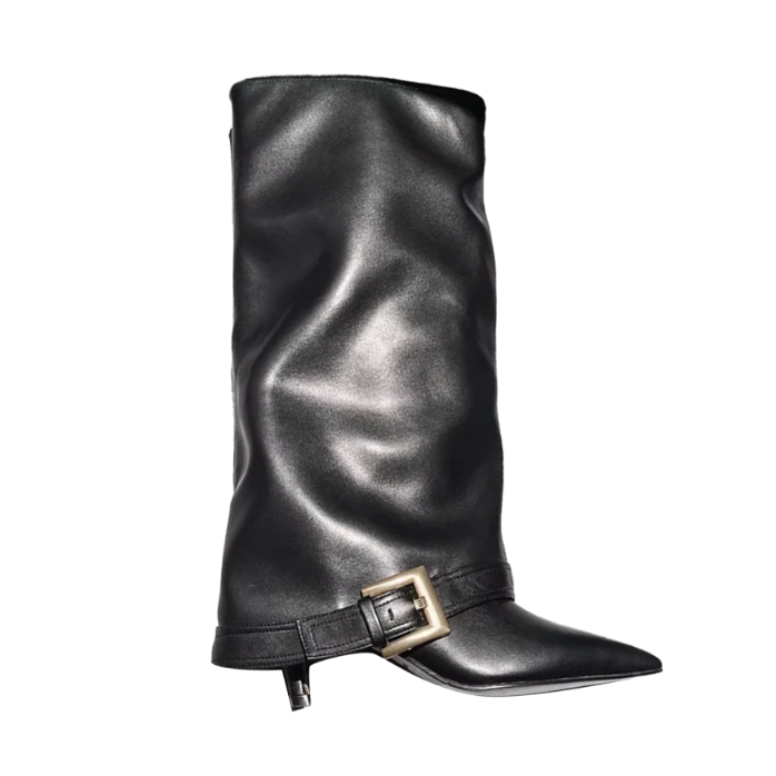 VUXIC Buckled Knee High Boots