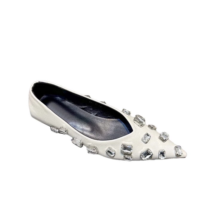 WEJRI Diamante Flat Ballet Shoes