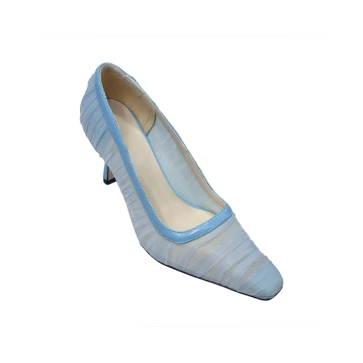 WELVI Mesh High Heel Pumps