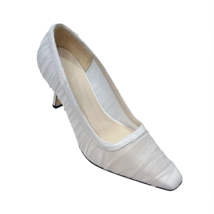 WELVI Mesh High Heel Pumps