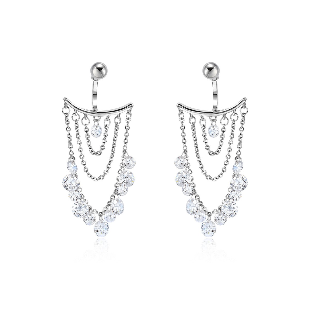 WINCA Diamante Fringed Earrings -  Pair
