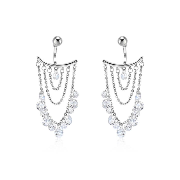 WINCA Diamante Fringed Earrings -  Pair