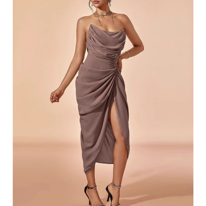 XENAV Slip Cami Evening Dress Gown