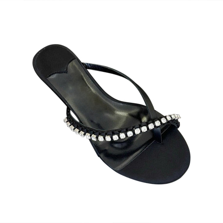 XETRO Diamante Kitten Heel Sandals