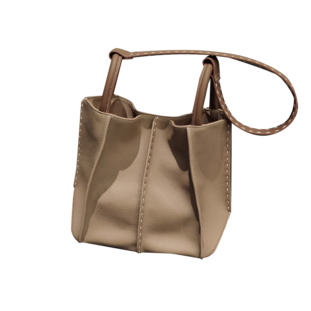 YUJNI Leather Oversized Tote Bag