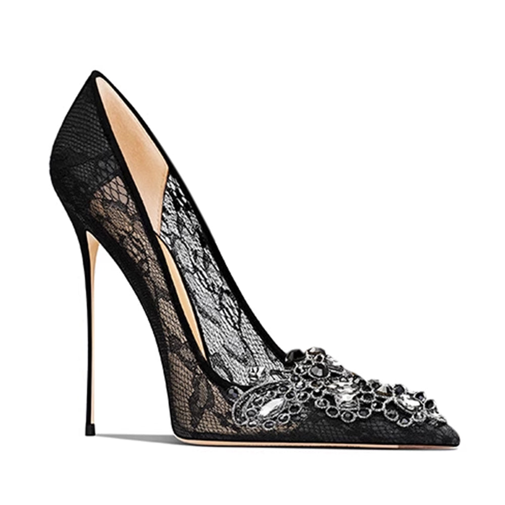 ZABOU Diamante Flower High Heel Sandals - 10cm