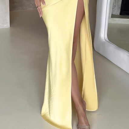 ZAVRO Cami Slip Evening Dress Gown