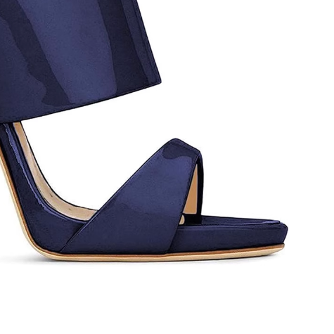 ZAVRU Patent Leather Mules Sandals