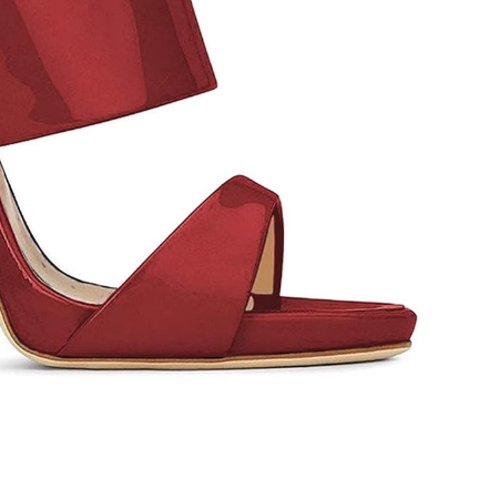 ZAVRU Patent Leather Mules Sandals