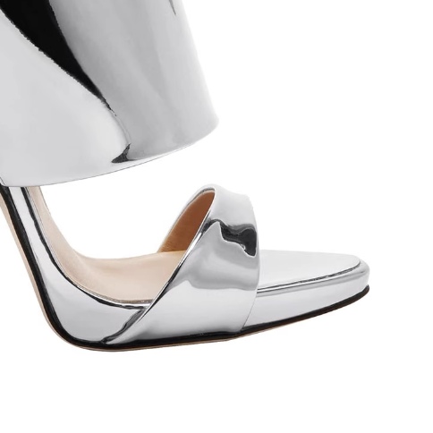 ZAVRU Patent Leather Mules Sandals