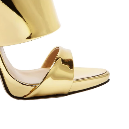 ZAVRU Patent Leather Mules Sandals
