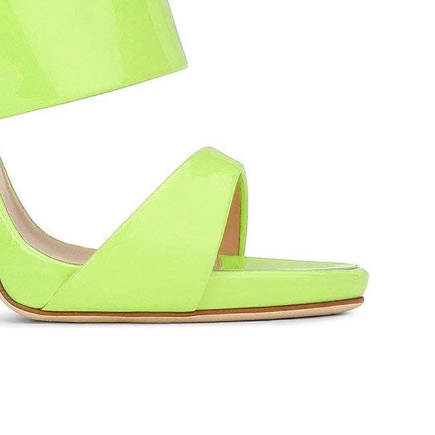ZAVRU Patent Leather Mules Sandals