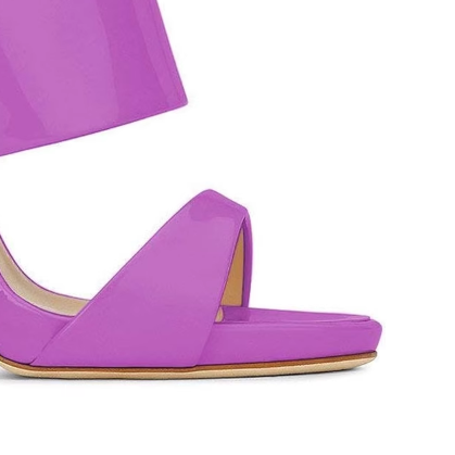 ZAVRU Patent Leather Mules Sandals