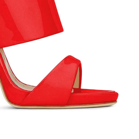 ZAVRU Patent Leather Mules Sandals