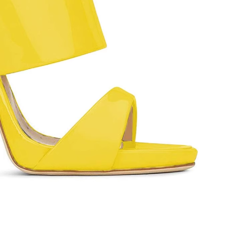 ZAVRU Patent Leather Mules Sandals