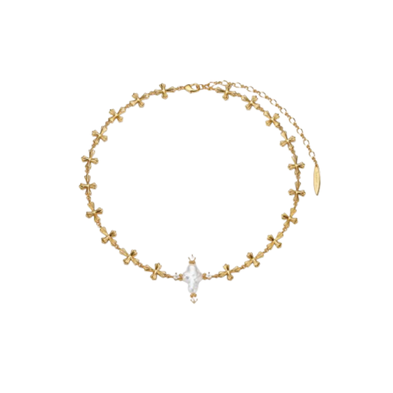ZENCO Pearl Cross Necklace