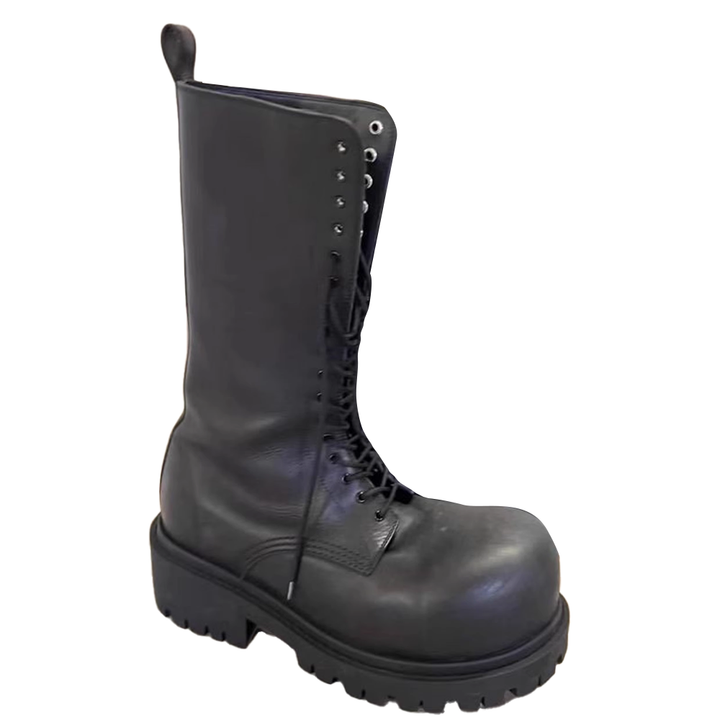 ZEOVT Lace Up Platform Biker Boots