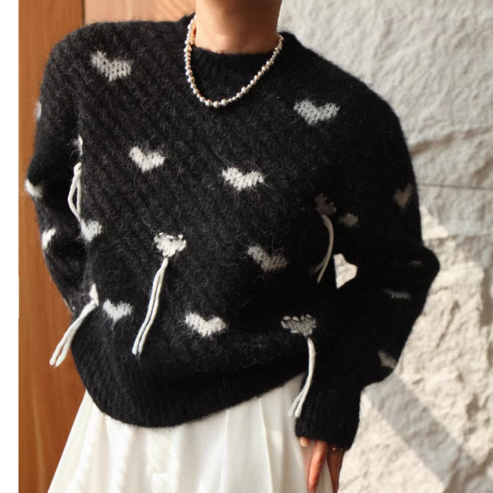 ZORAV Heart Knitwear Sweater