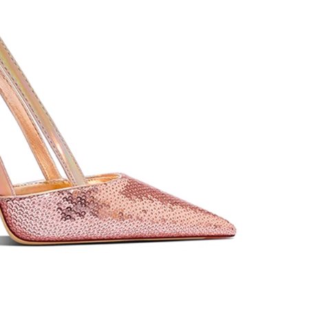 ZUBAI Sequinned Mid Heel Sandals - 6cm