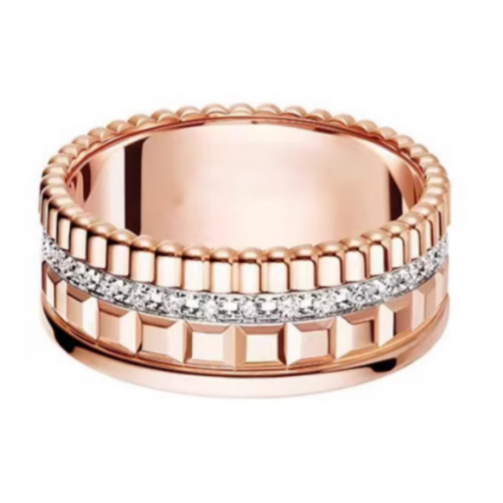 CIUAO Ice Cube Diamond Gear Ring