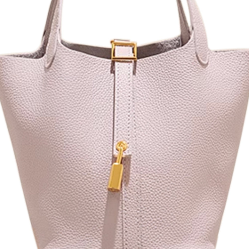 LCZIH Leather Bucket Bag - Small