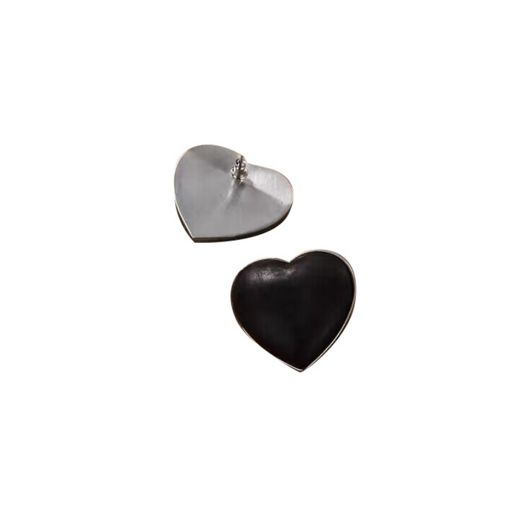 NETUI Heart Ear Studs Earrings - Pair