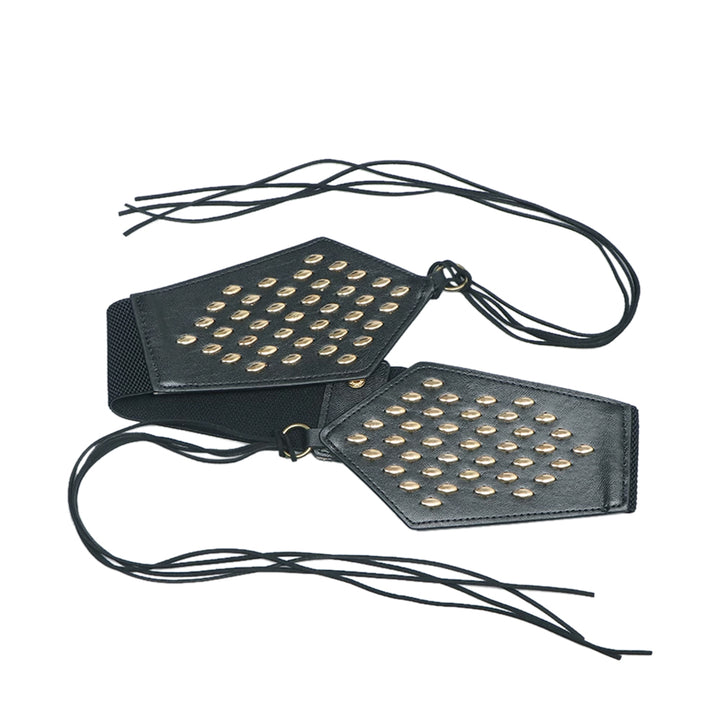 NUVCA Studded Lace Up Girdle Belt