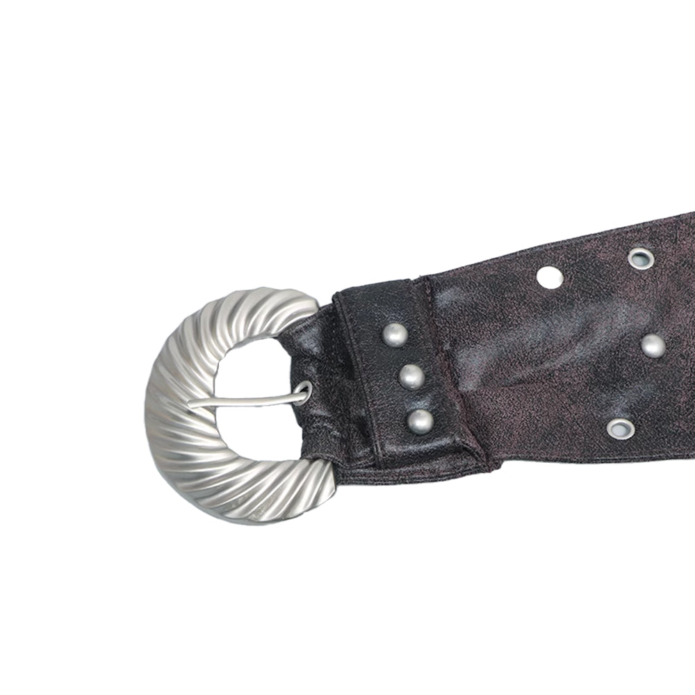 VURIK Studded And Fringed Girdle Belt