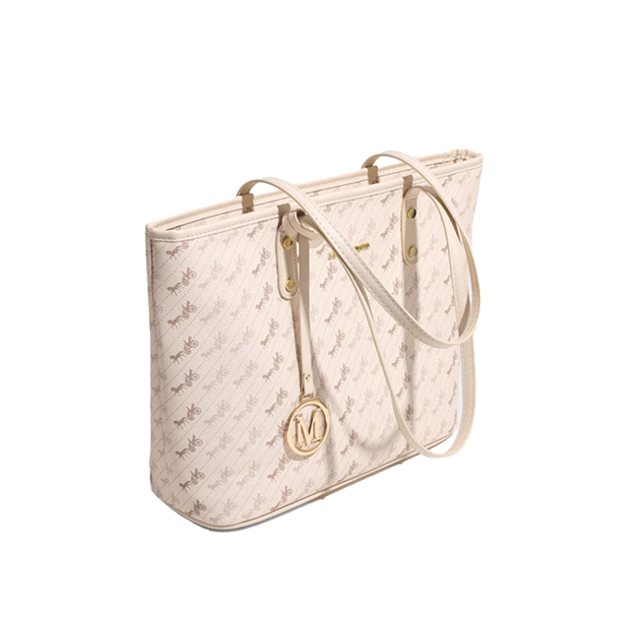 HRUVA Printed Leather Oversized Tote Bag