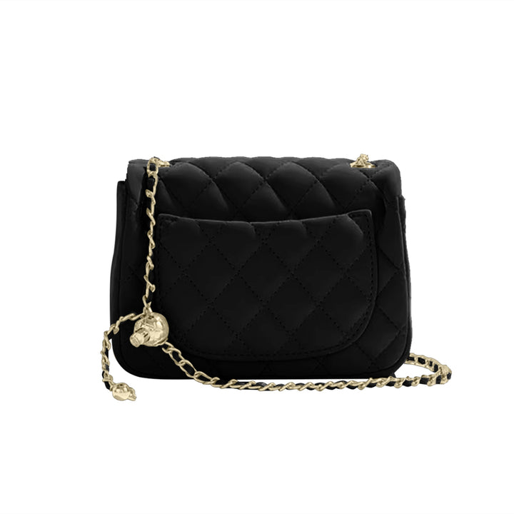 HUVCT Metal Lock Quilted Cross Body Bag