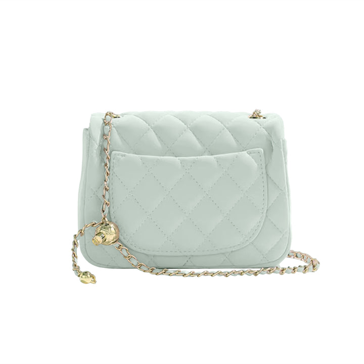 HUVCT Metal Lock Quilted Cross Body Bag