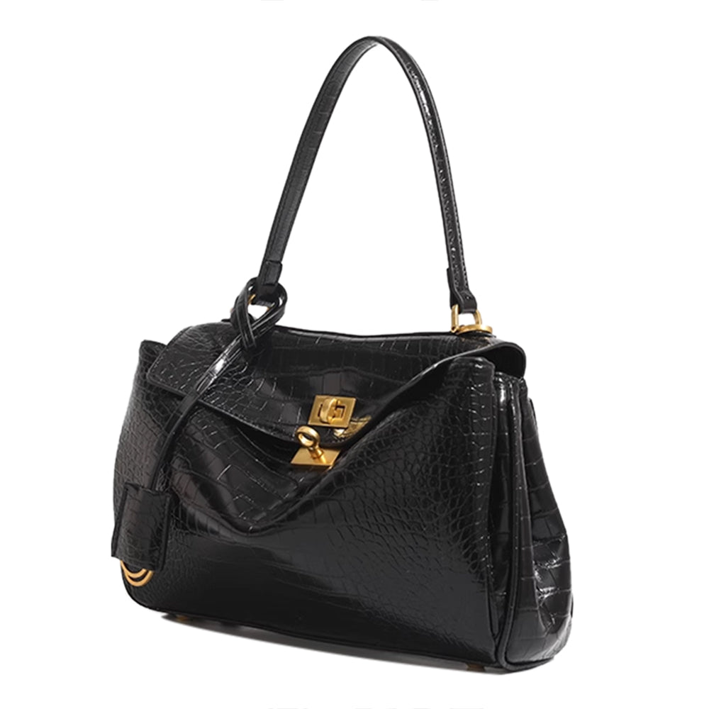 JOSVI Metal Lock Tote Bag - Small