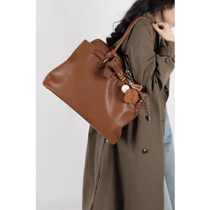 KOVLE Leather Oversized Tote Bag