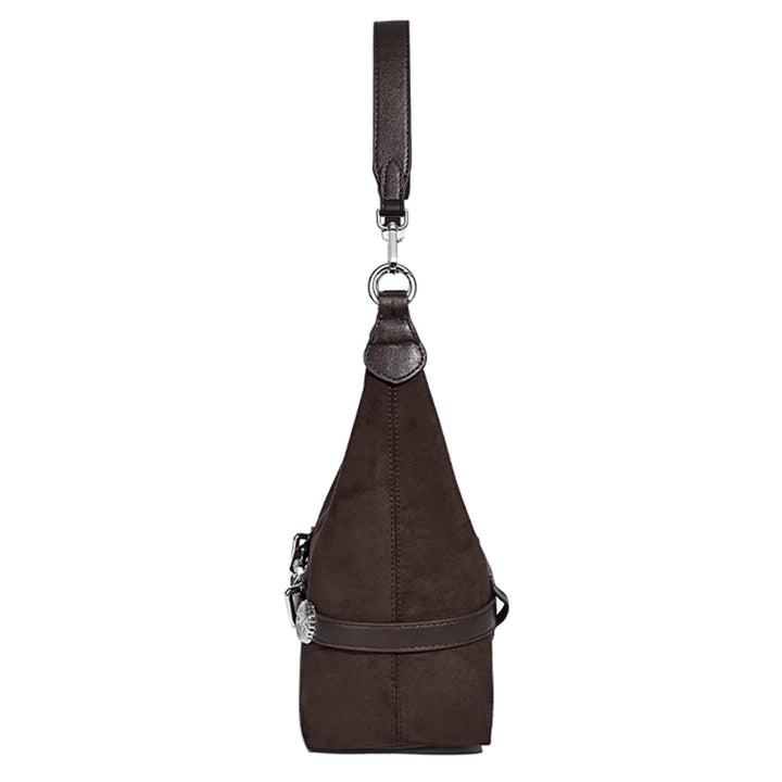 LAVNN Buckled Suede Tote Bag