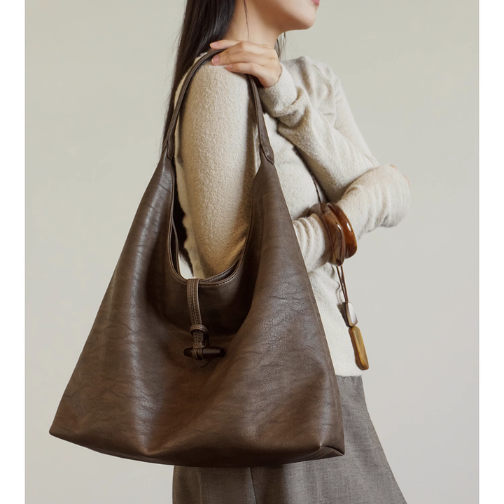 LEKAI Leather Oversized Tote Bag