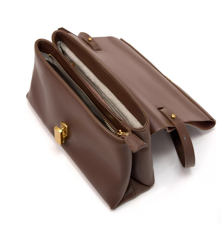 LEMCU Metal Lock Tote Bag