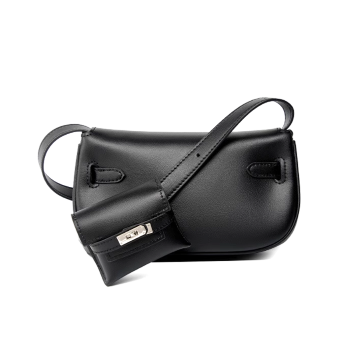 LENFI Metal Lock Cross Body Bag