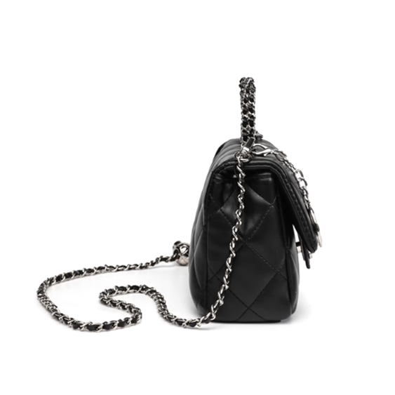 MEVAN Metal Lock Quilted Cross Body Bag