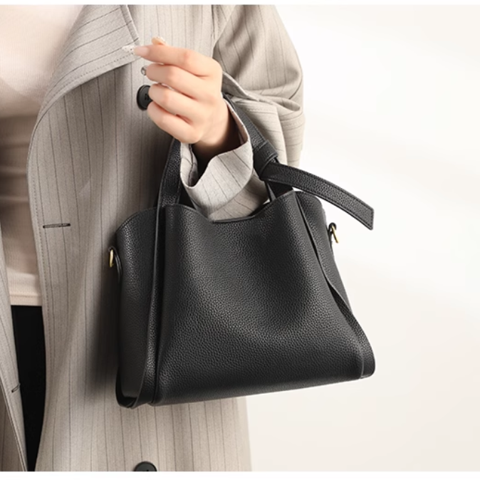 NUTEC Leather Bucket Bag