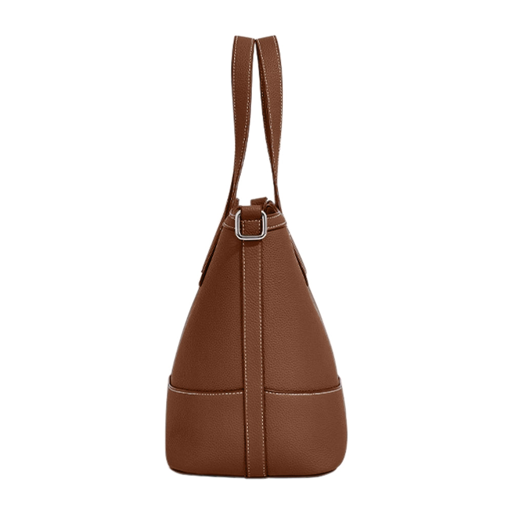 TOCRE Leather Bucket Bag