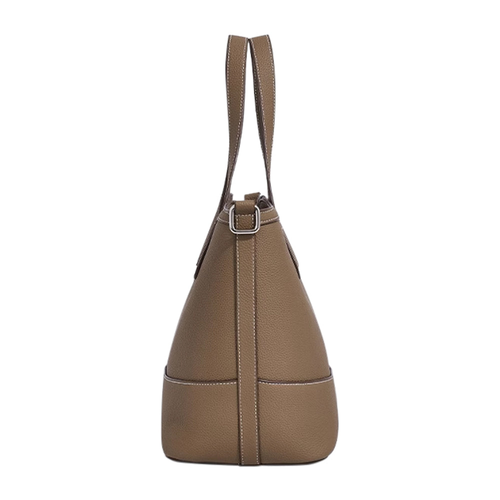 TOCRE Leather Bucket Bag