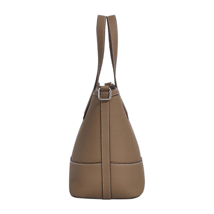 TOCRE Leather Bucket Bag