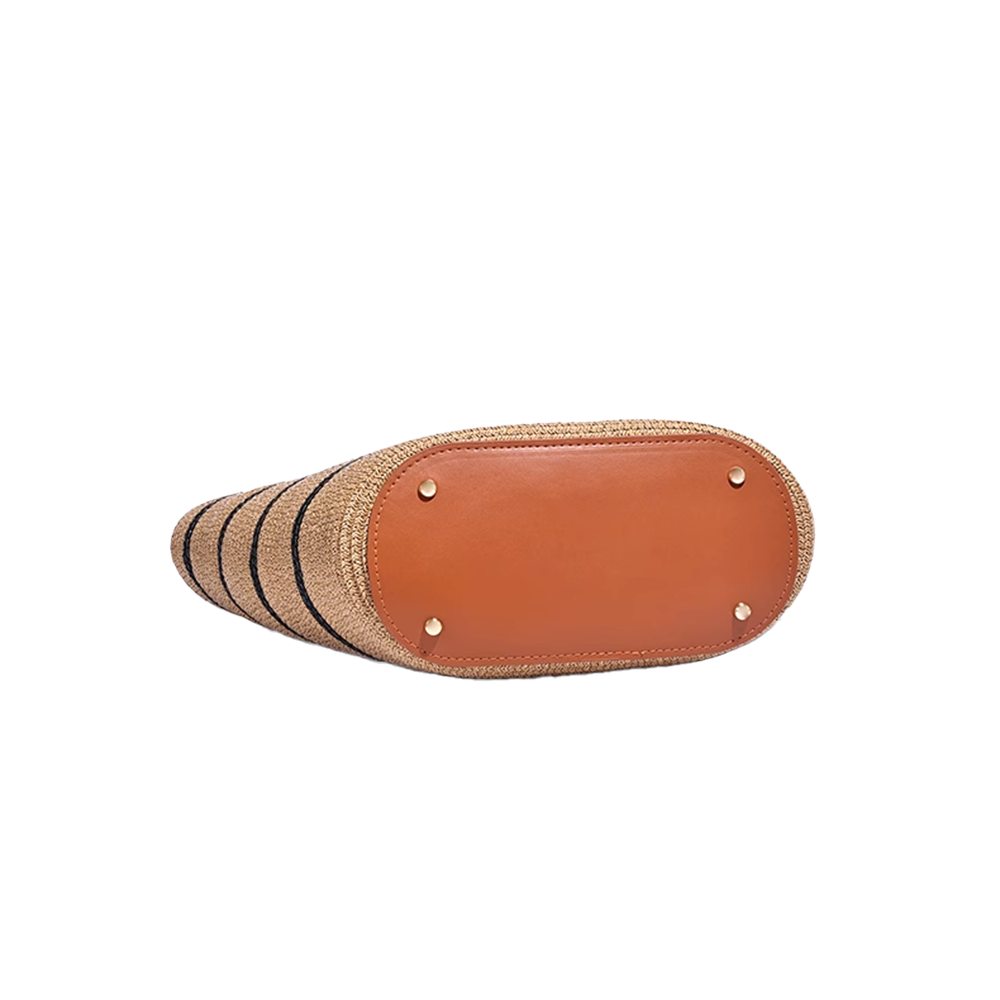 VOLTA Striped Espadrilles Bucket Bag