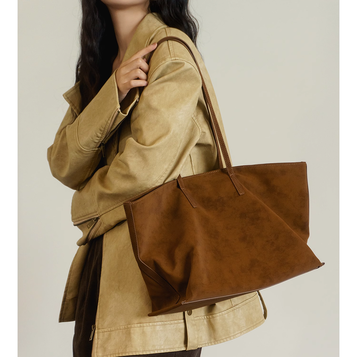 ZIACU Suede Oversized Tote Bag