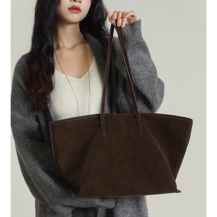 ZIACU Suede Oversized Tote Bag